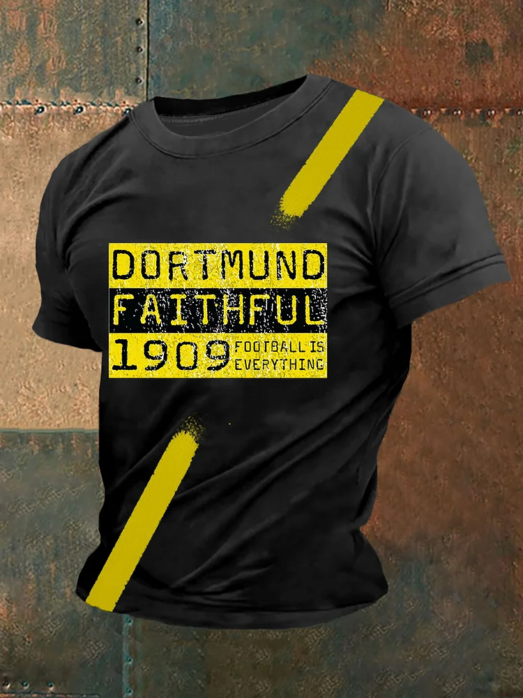 Dortmund Kurzarm T-Shirt Männer fußball ist alles
