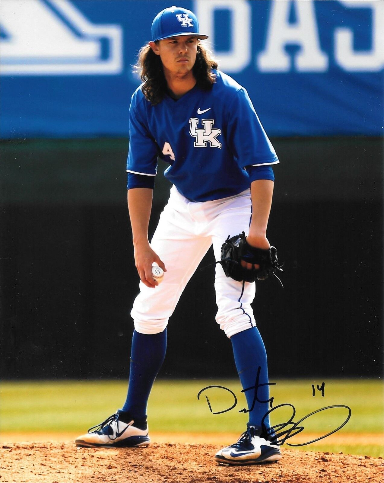 MIAMI MARLINS DUSTIN BEGGS HAND SIGNED KENTUCKY WILDCATS 8X10 Photo Poster painting W/COA