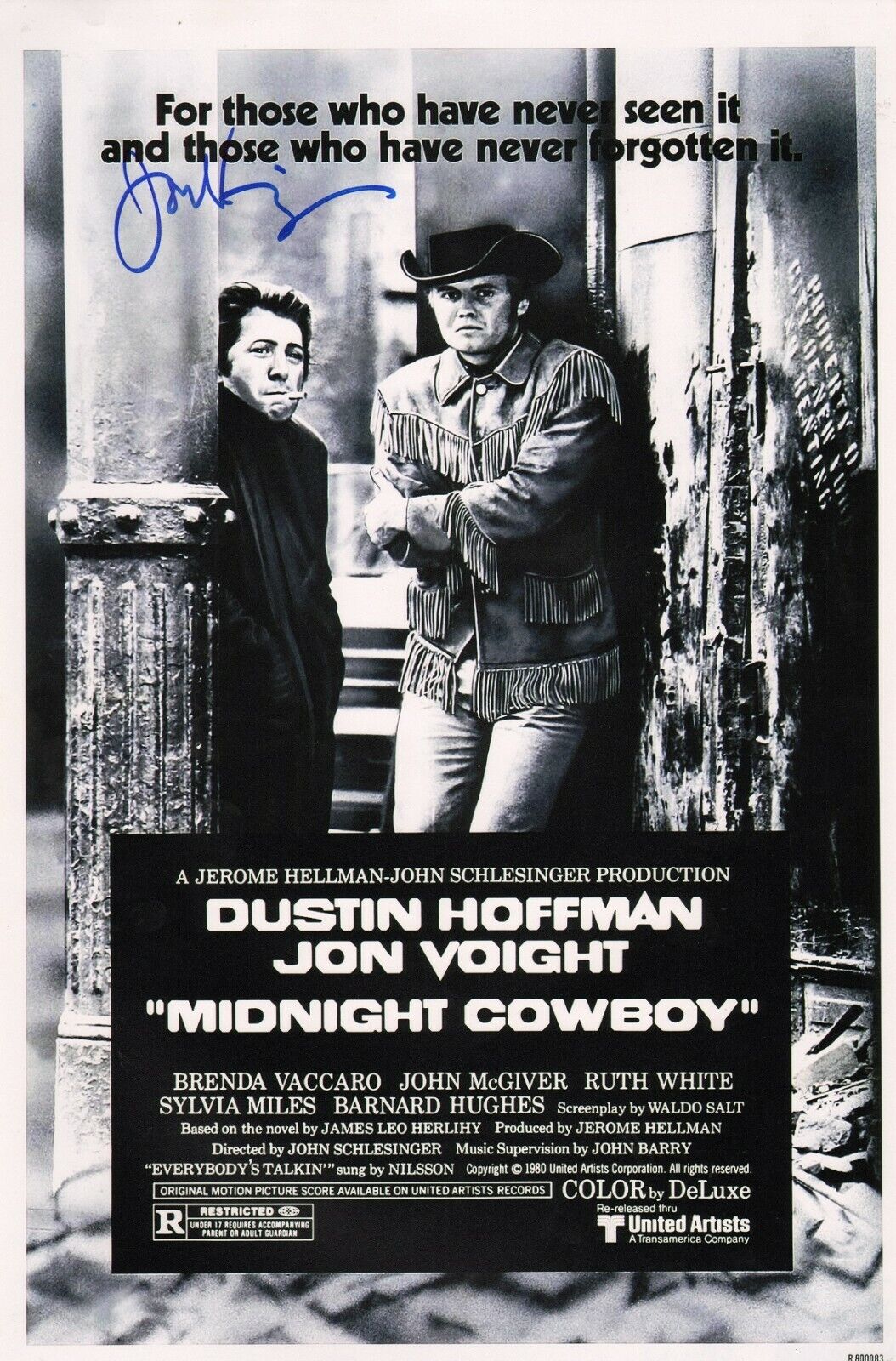 ~~ JON VOIGHT Authentic Hand-Signed MIDNIGHT COWBOY