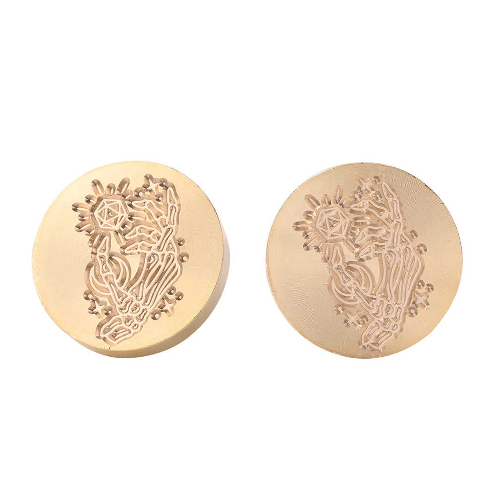 

30mm Skull Round Fire Lacquer Seal Wax Head - Wax Seal Stamp, 501 Original