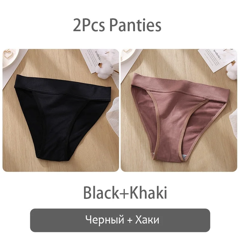 FINETOO Low-rise Women Panties Comfort Ladies Briefs Female Underpants Cotton Crotch Underwear Seamless Bikini Lingerie S-L New