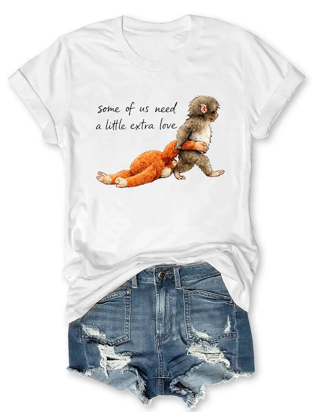 Some Of Us Need A Little Extra Love Punch Monkey T-shirt