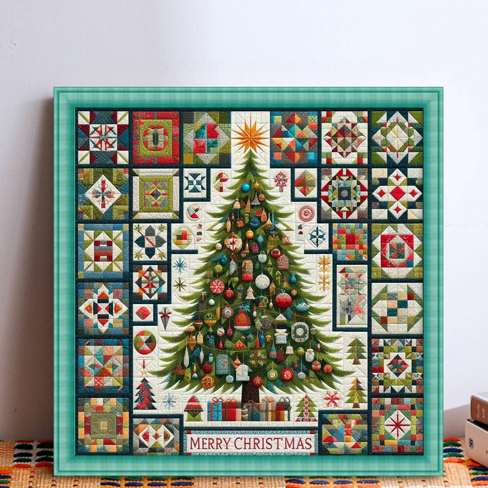 14CT Full Stamped/Counted Cross Stitch Kit - Xmas Tree (40*40CM)