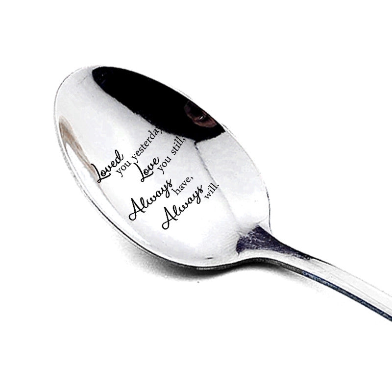Wedding Valentine’s Day Gifts Stainless Steel Long Handle Spoon Household