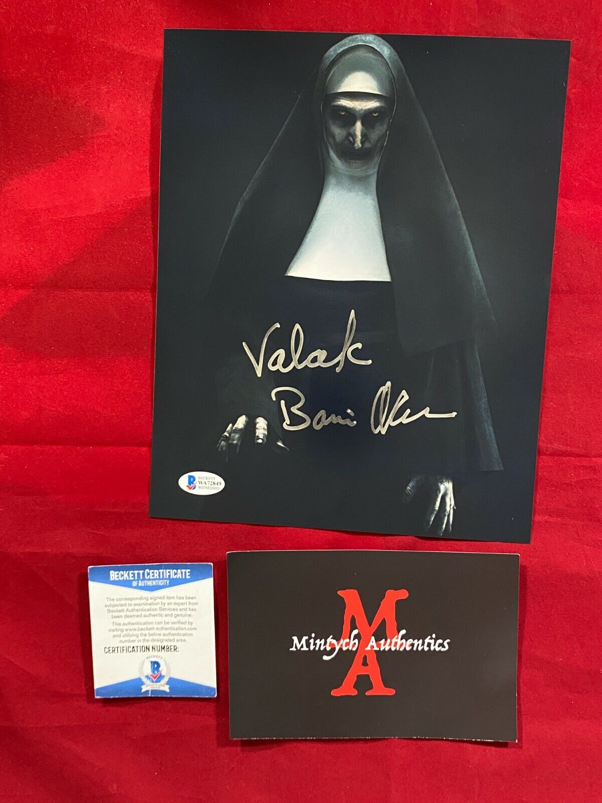 BONNIE AARONS THE NUN SIGNED 8x10 Photo Poster painting! VALAK! THE CONJURING! BECKETT COA!