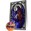 uk.everydayedeals (Limited Stock)Diamond Painting - Round AB Drills - Glass Lady(45*65cm)