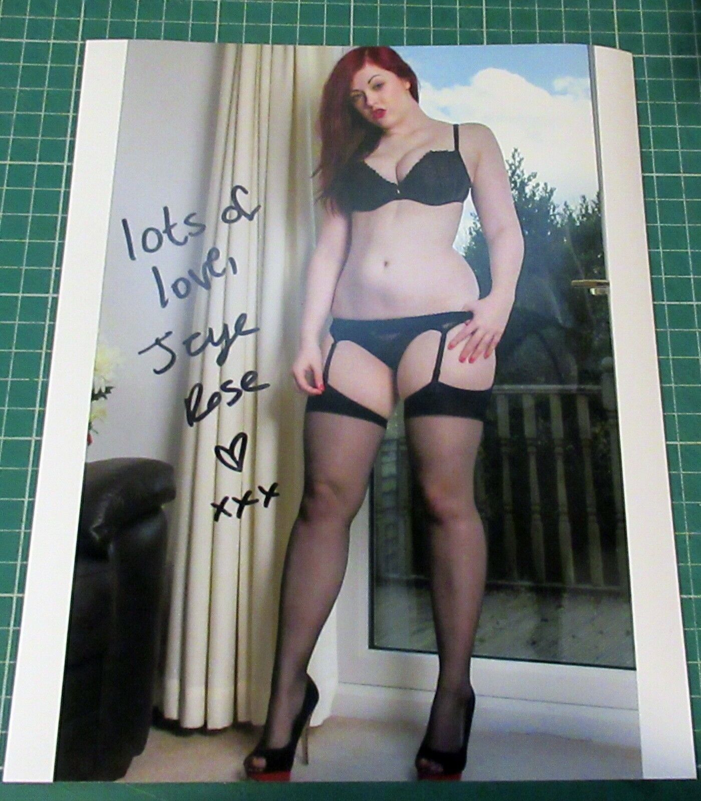 Jaye Rose Adult film star Porn signed autograph sexy Photo Poster painting +  auto COA 9