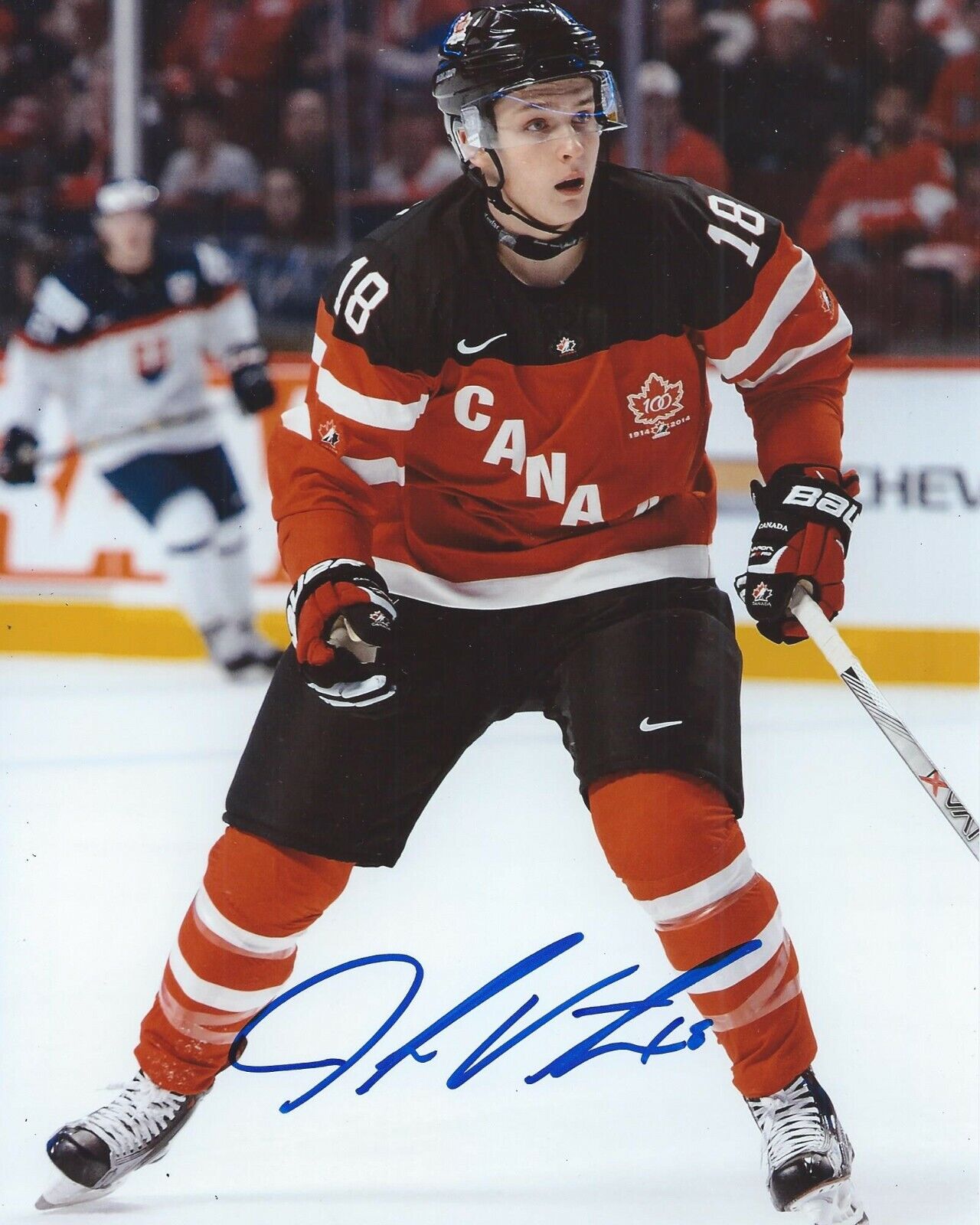 Jake Virtanen Signed 8×10 Photo Poster painting Team Canada World Juniors Autographed COA B