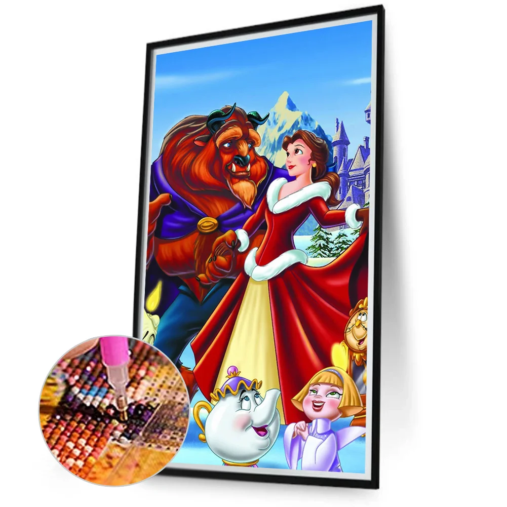 Diamond Painting - Full Round Drill - Beauty and the Beast(Canvas|40*70cm)