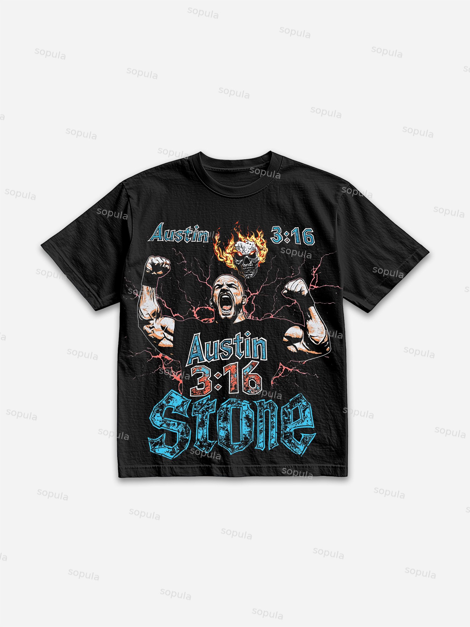 Vintage Steve Austin Expect No Mercy Graphic Cotton T-shirt - SOPULA