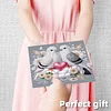 12pcs Diamond Painting Love and Peace Greeting Card Set with Envelope Daily Wishing Cards for Birthdays Thanksgiving & Special Occasion