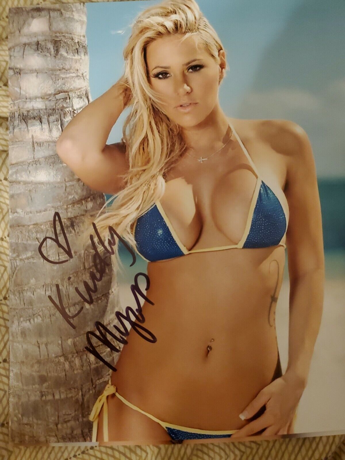 Kindly Myers SIGNED 8x10 Photo Poster painting Playboy Model AUTOGRAPHED HOT SEXY