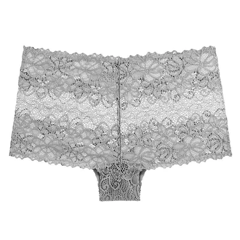 Meet'r Sexy Lace Panties Women Tempting Briefs Lingerie High Quality Transparent Underpant Mid Waist Intimates Underwear