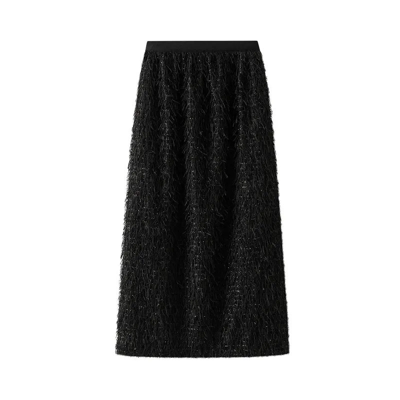 Nigikala Nigikala Design Feather Esu On Women's Dress This Year's Popular Half-Skirt Ass And Long Skirts Autumn And Winter 8511