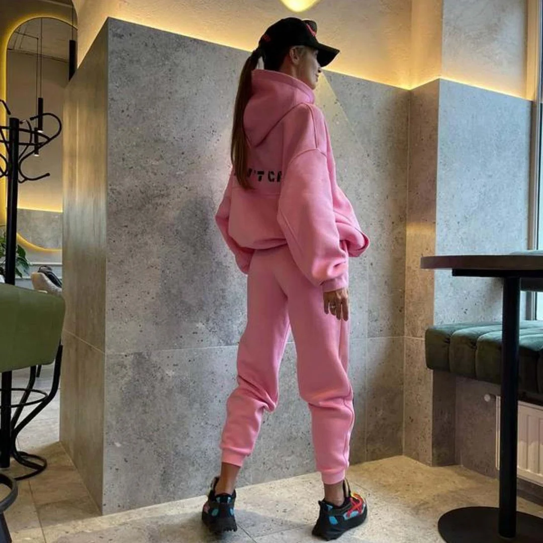 Women's Fashion Hooded Sports Casual Sweatshirt Set