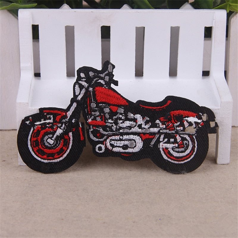 Motorcycle Patches Bicycle Iron On Patches For Clothes Stickers Embroidered Patch Jacket Applique Badge Fabric Sewing Accessory