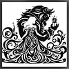 Beauty And The Beast Silhouette-11CT Stamped Cross Stitch 40*40cm tapestrymarket