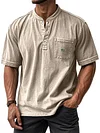 Men's Loose Pocket V-Neck T-Shirt