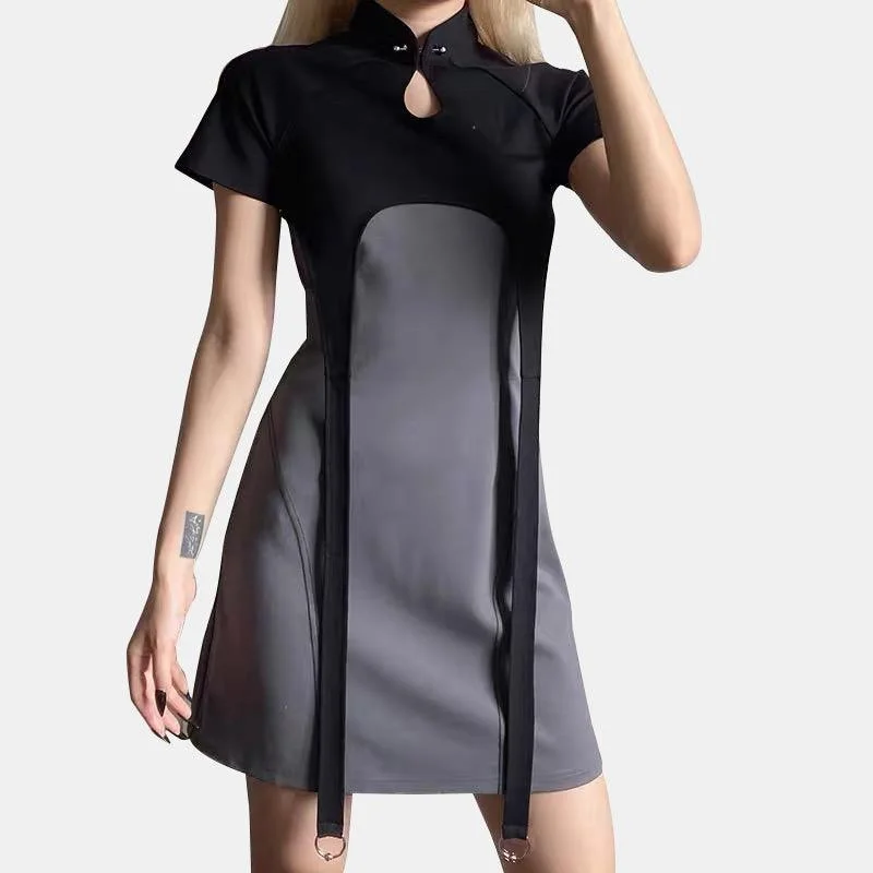 2-Piece Hollow Out Short Sleeve Dress