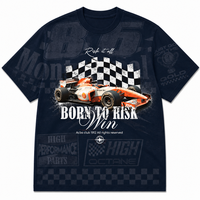Motorsport Born Risk Cotton T-Shirt