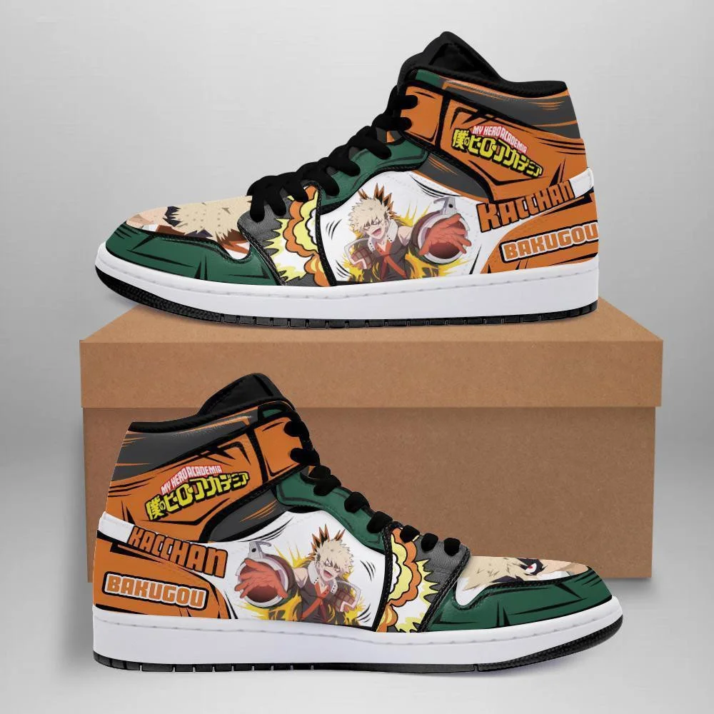 Kingofallstore - Katsuki Bakugo Sneakers Custom My Hero Academia Anime Shoes MN05