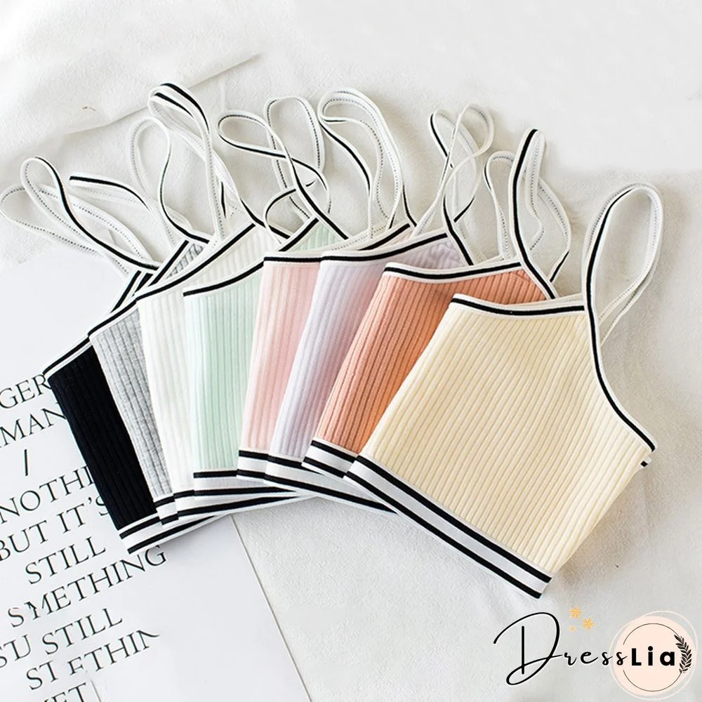 2Pclot Girls Bra Children Vest Breathable Underwear Girl Tube Tops Soft No Padded Teens Seamless Washable Bras Camisole