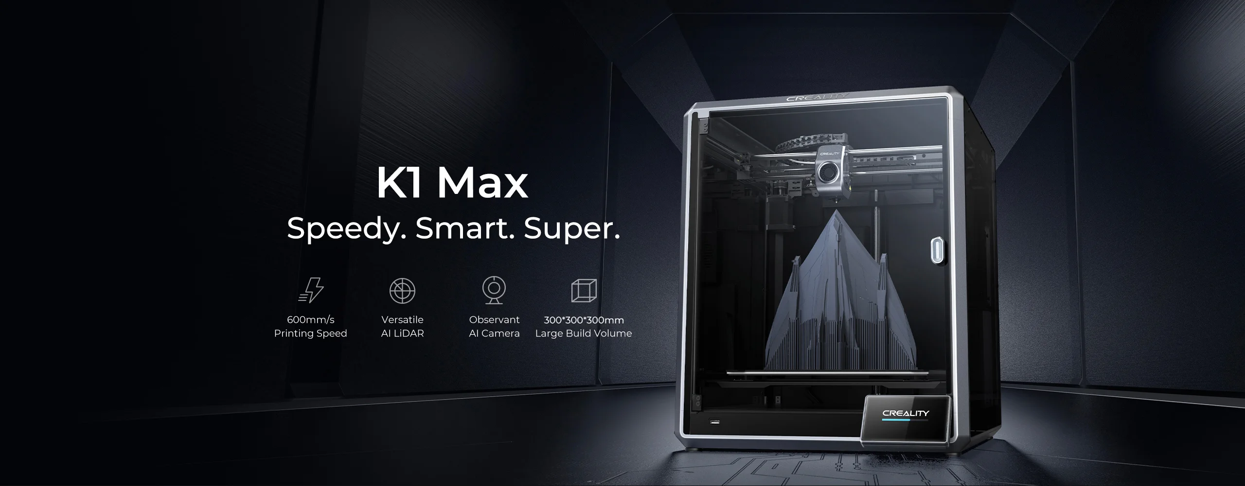 Creality K1 Max FDM 3D-Drucker 600mm/s Hochgeschwindigkeit