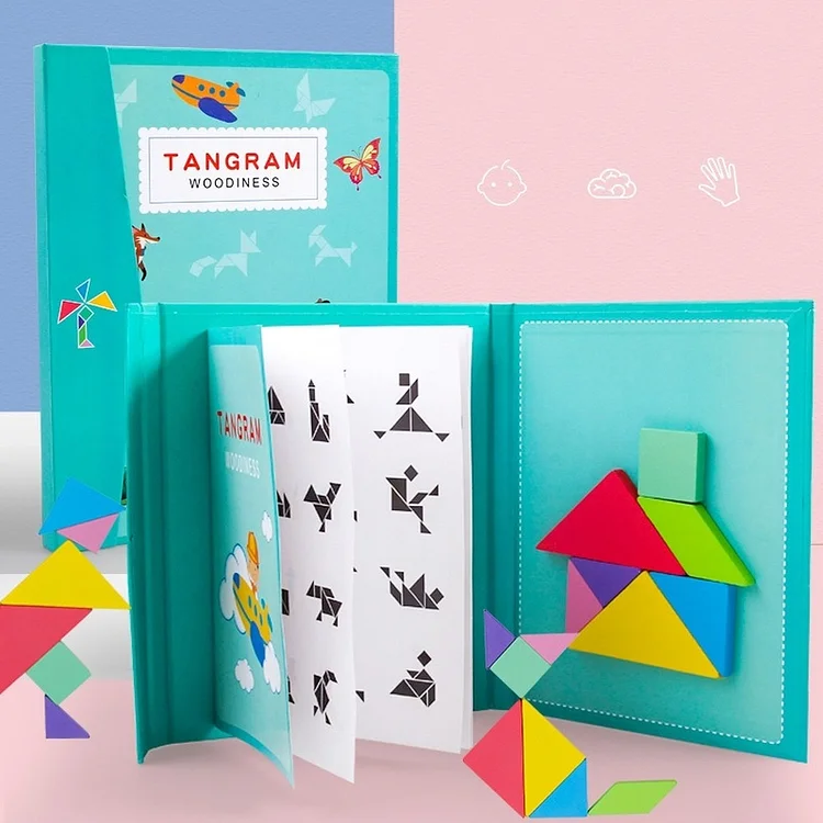 Magnetic tangram Mathematics teaching aid for grade one Children's educational toys for primary school students