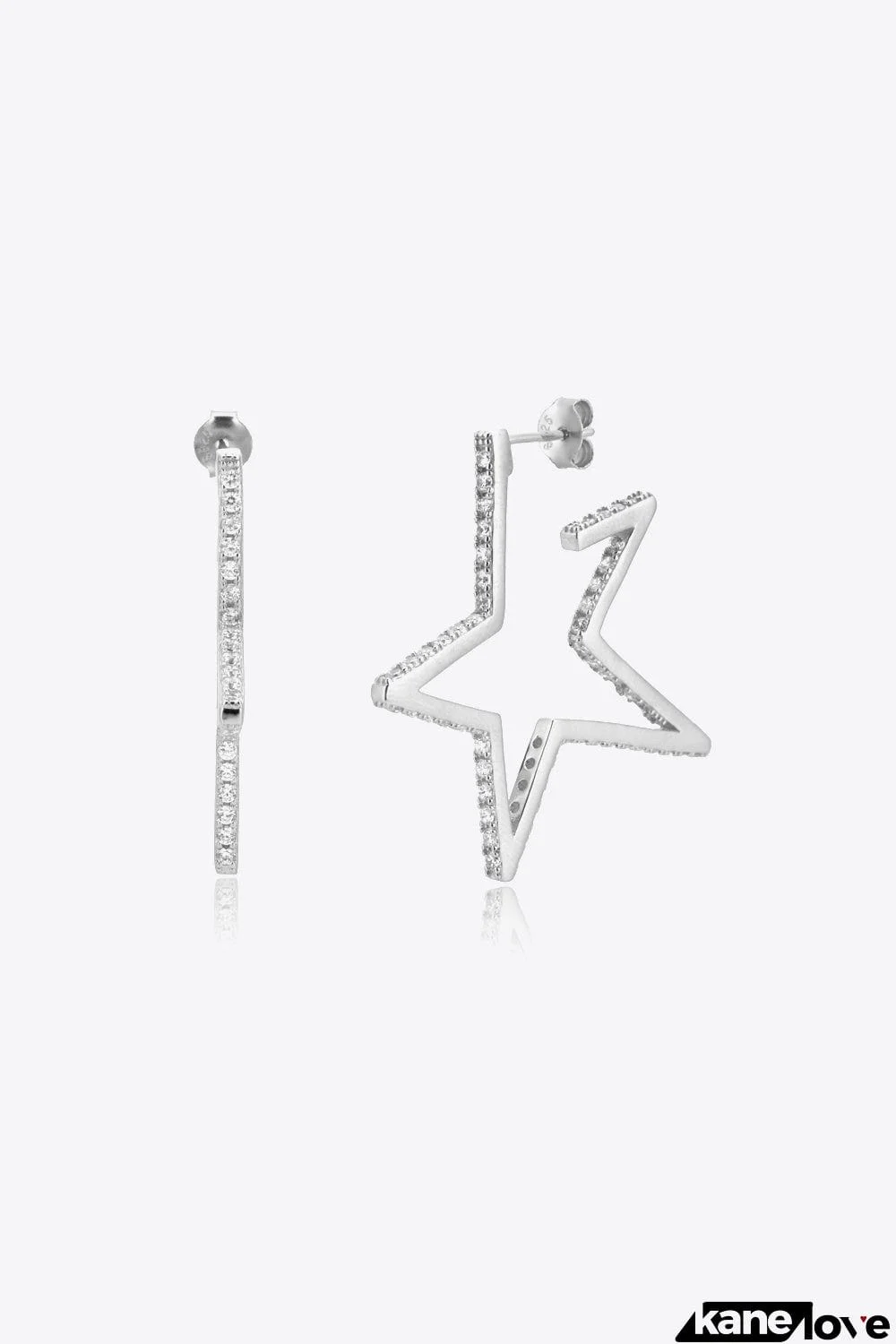 Zircon Star 925 Sterling Silver Earrings