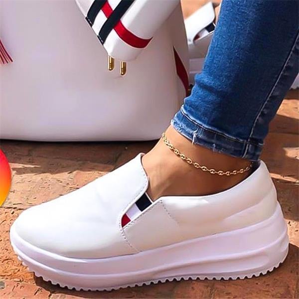 Solid Color Platform Fabric Casual Shoes