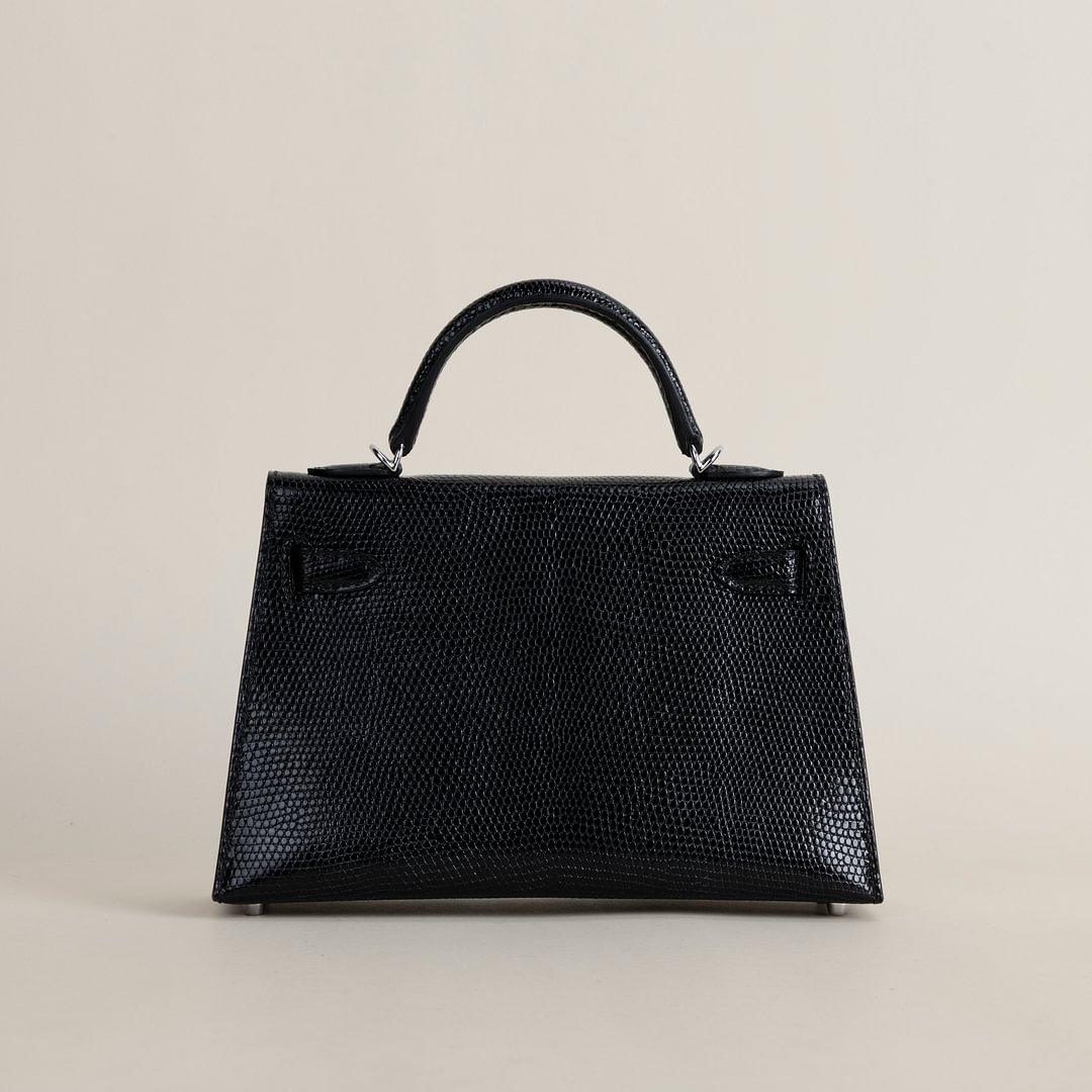 Mini Kelly II  Lizard CK89 Noir PHW
