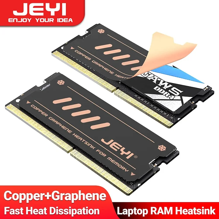 JEYI Graphene Laptop RAM Heatsink, Dual-Layer Graphene and Copper