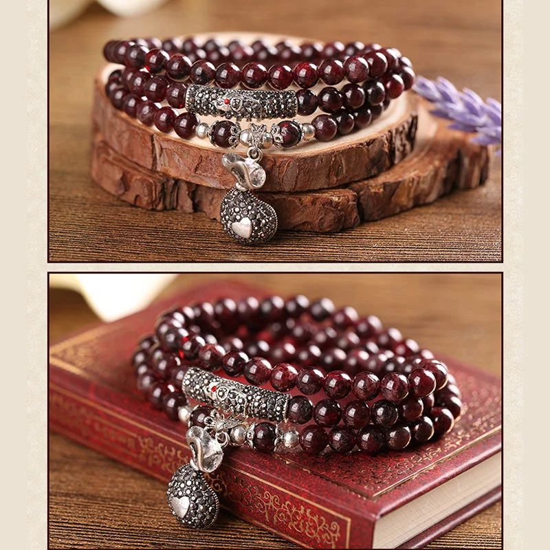 Natural Garnet Protection Bracelet