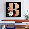 Diamond Painting -5D Full Square Drill Flower Letter B(50x50cm)