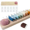(US Local)12 Slot Embroidery Floss Bobbin Rack with 12 Floss Card for Sewing Quilting