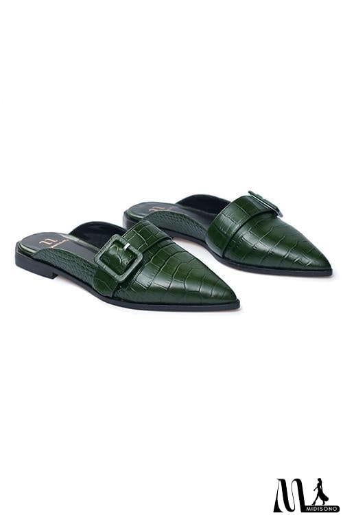 MidiSono - Buckle Flat Mules