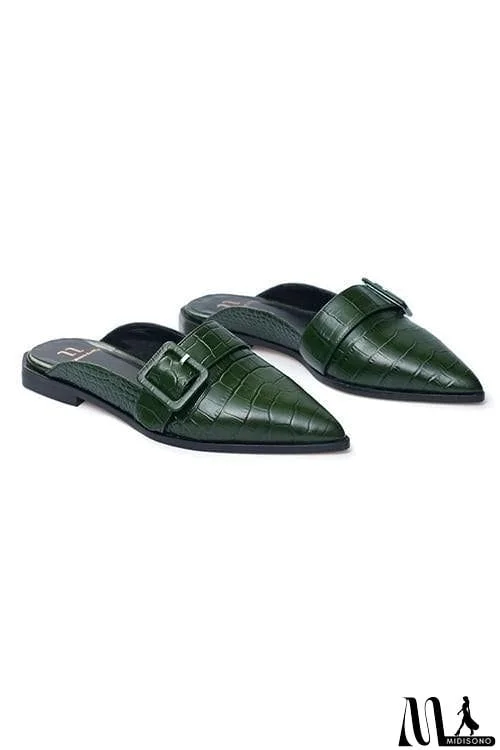 MidiSono - Buckle Flat Mules