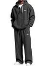 Men's Waffle-Knit Casual Hooded Sweatsuit