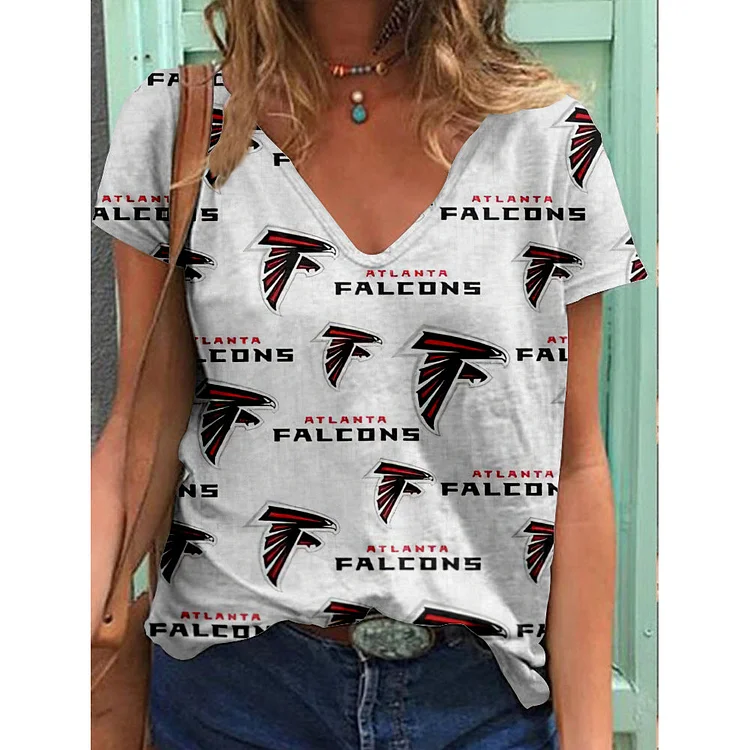 Atlanta Falcons  Lightweight Short Sleeve V-Neck T-Shirt