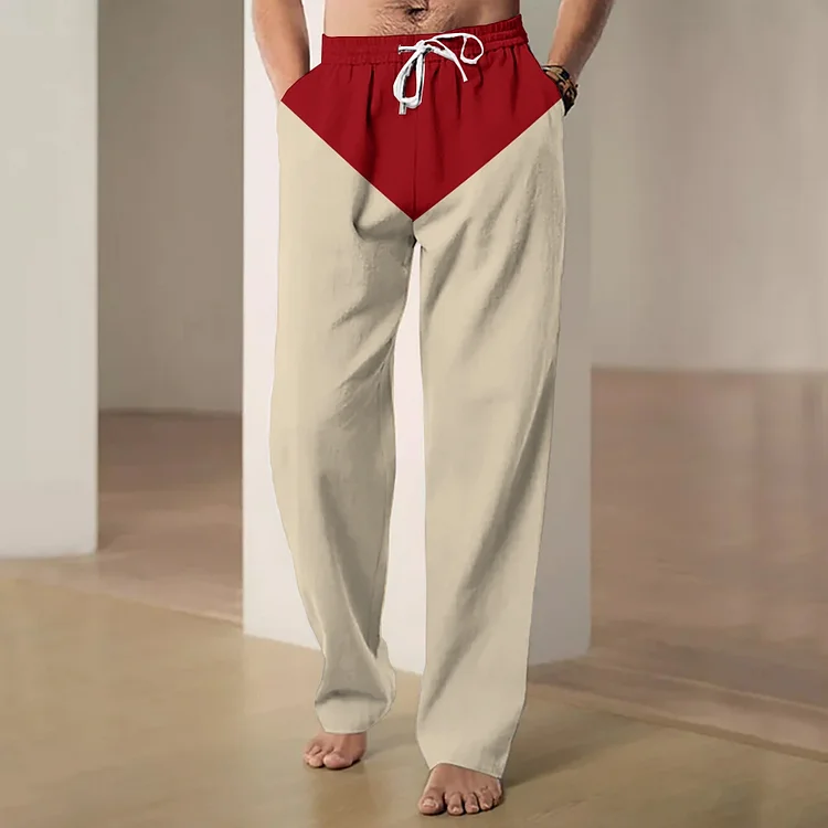 Men's Weird Red Casual Lazy Pants