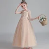 Princess Kid Girl Long Sequin Long Formal Dresses