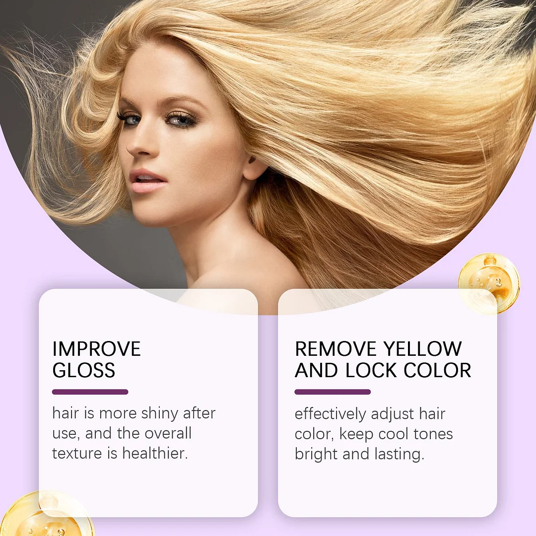 maca power Purple Hair Mask Professional Neutralizes Brass & Yellow Tones For Blonde Silver Gray Highlighted Hair