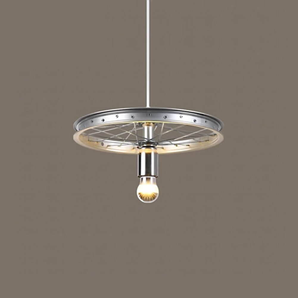 Wheel Chandelier Vintage Industrial Metal Retro Rustic Hanging Lights For Loft Kitchen Dining Living Office Restaurant