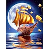Diamond Painting -DIY Round Drill Pink Rose Ship