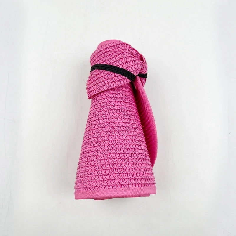 Women’s Vacation Solid Color Big Eaves Straw Hat