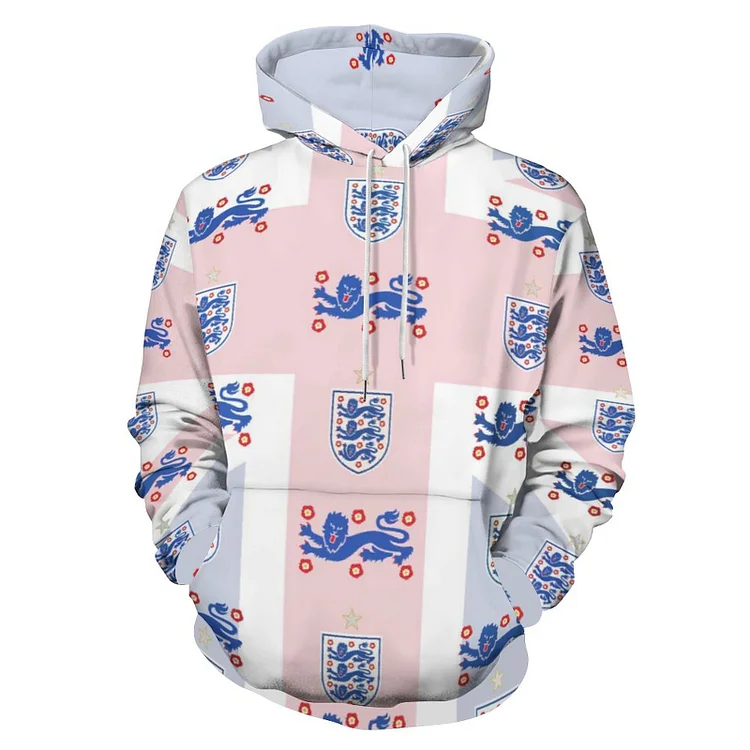 Angleterre Unisexe Pullover Sweat-Shirt À Capuche Oversize Streetwear Hip Hop