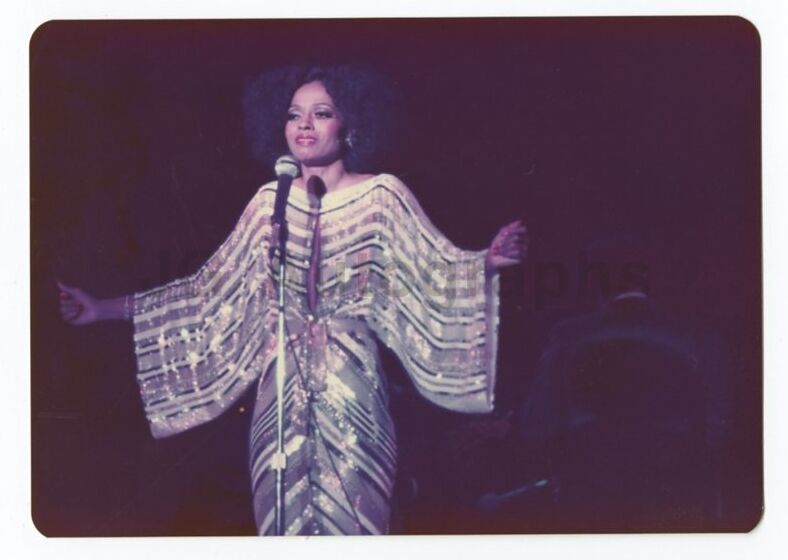 Diana Ross - Vintage Candid Photo Poster painting by Peter Warrack - Previously Unpublished