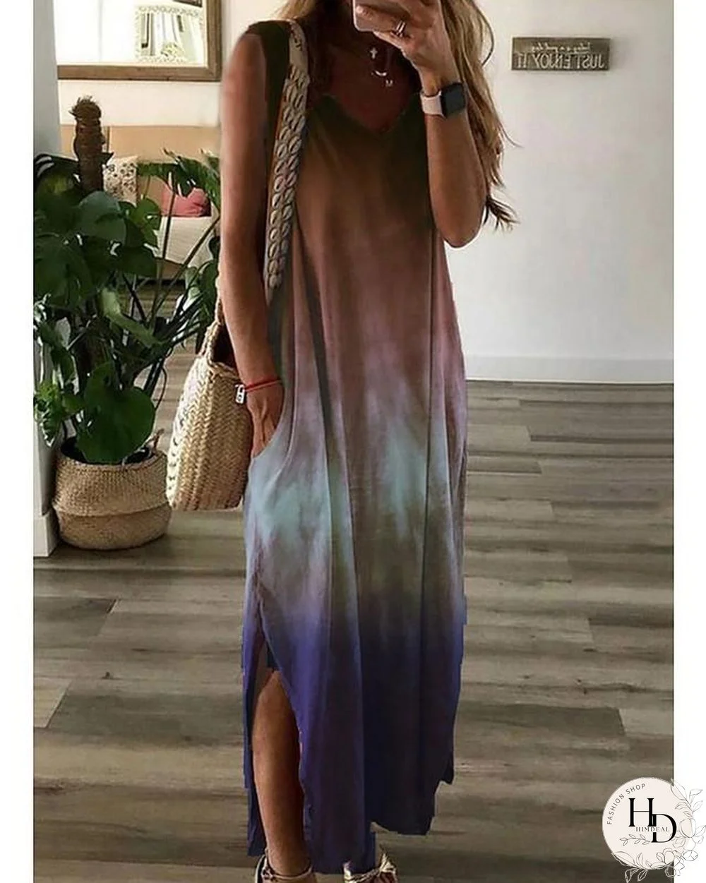 Women's Shift Dress Maxi long Dress Sleeveless Tie Dye Summer Hot Casual Chinoiserie vacation dresses Red Green Light Blue S M L XL XXL 3XL