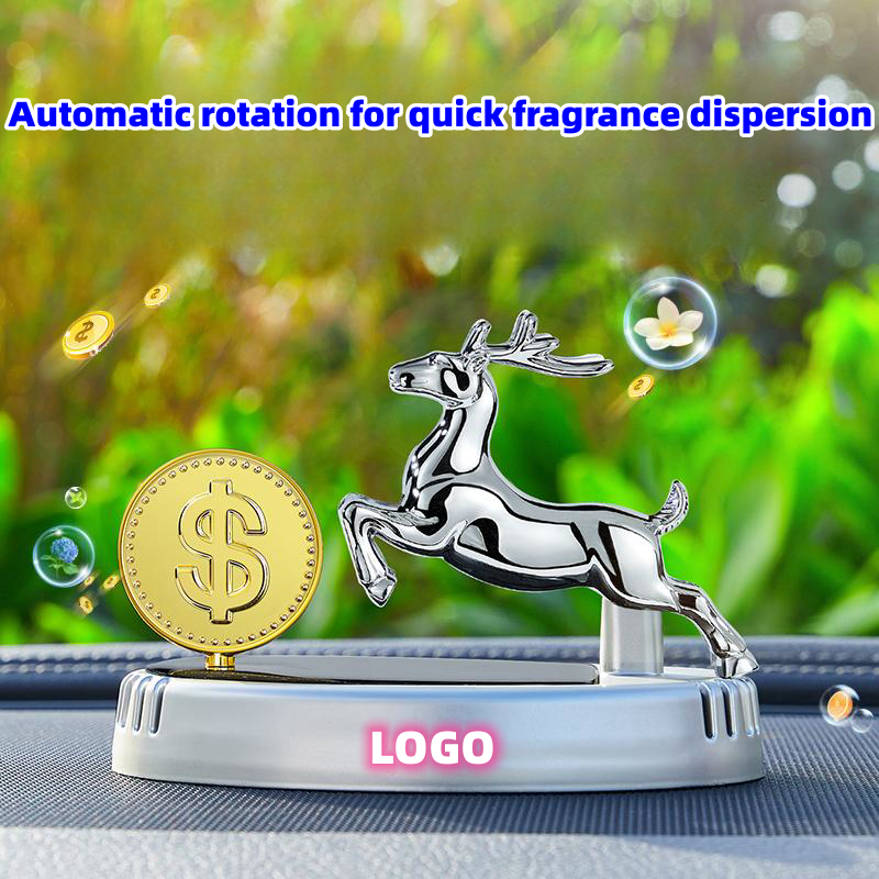 Car Customized Car Logo Rotating Gold Coin Aromatherapy