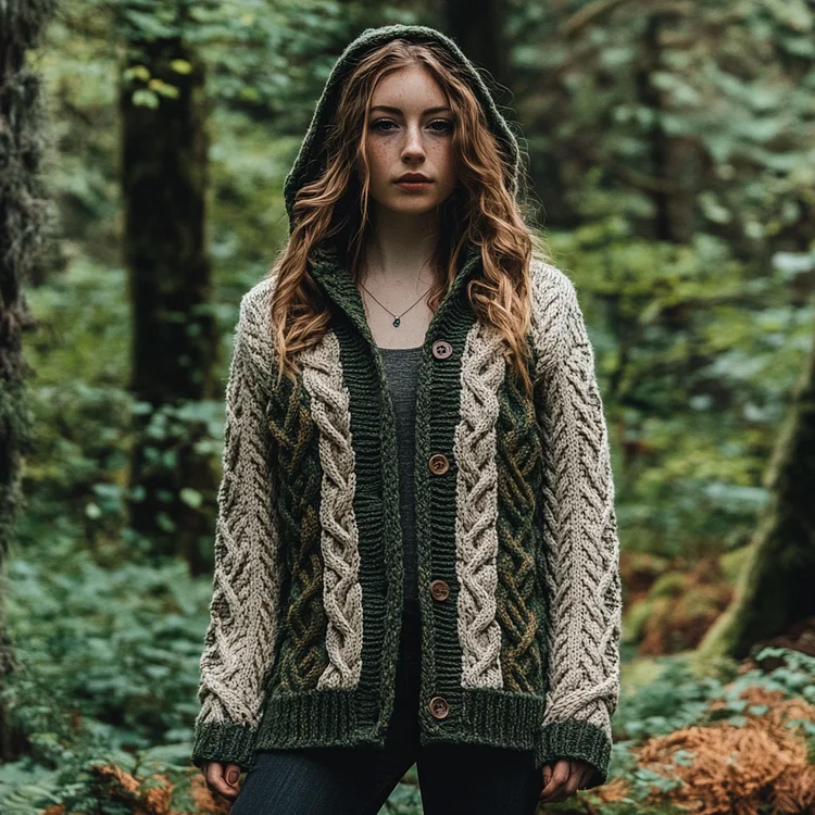 Classic Celtic Chunky Cozy Cardigan Sweater